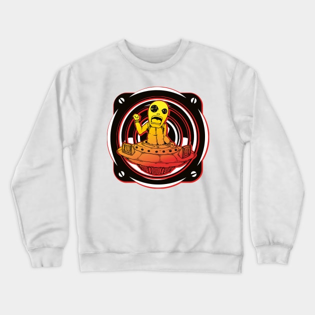 Tripping Rave Alien Crewneck Sweatshirt by T-Shirt Dealer